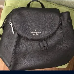 kate spade | Bags | Kate Spade Black Leather Backpack And  display picture 1